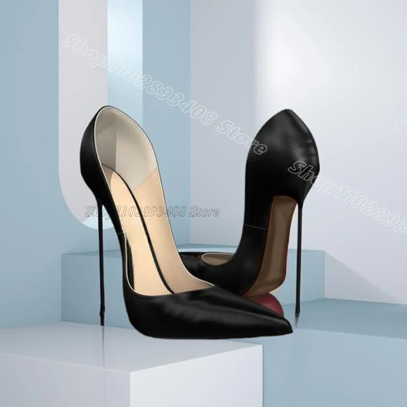 Черные туфли-лодочки без шнуровки на шпильке с острым носком, однотонные весенние повседневные пикантные женские туфли в британском стиле для вечеринок, Zapatos Para Mujere