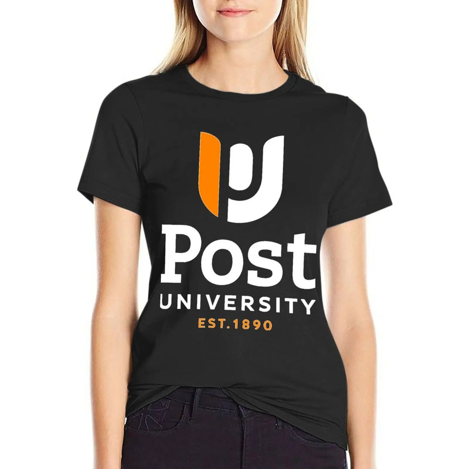 

Post University Classic T-Shirt tops blacks funny customs workout shirts for Women loose fit