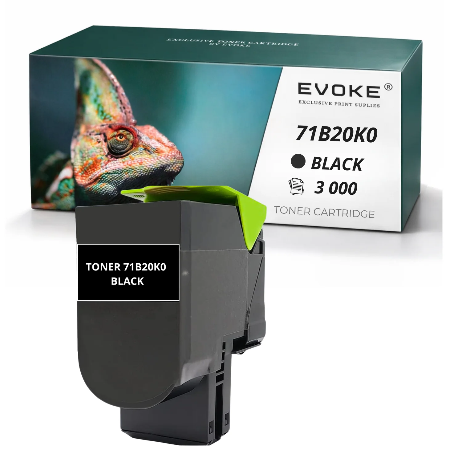 Evoke Compatibele Toner voor Lexmark Cs317Bk 71B20K0 Zwart 3000 Pagina's Cx317 Cx417 Cx517 Cs317 Cs417