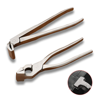 Leather Craft Flatten Pliers Straight Head Elbow Edge Curl Adjustment Press Clamp for Leather Belt and Bag DIY Hand Tools