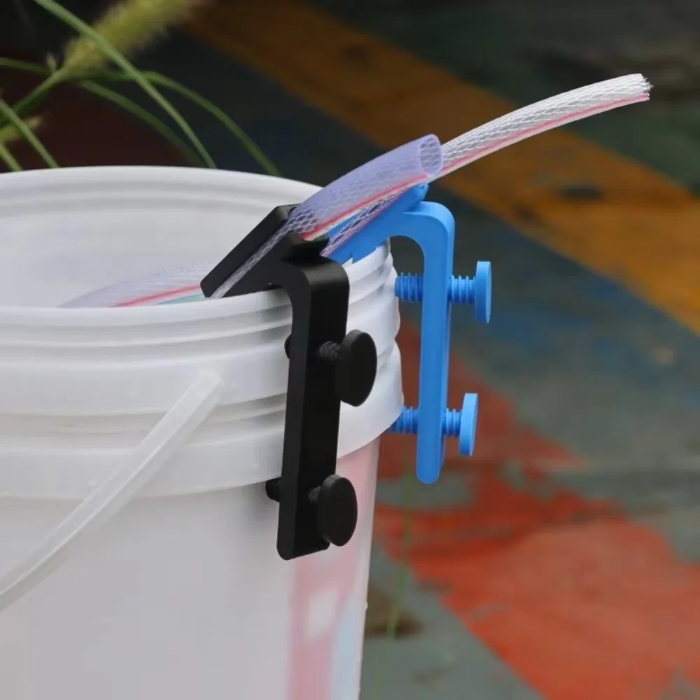 Adjustable Clamp Bucket Hose Holder Lightweight Space Saving Bucket Edge Hose Holder Durable Garden Hose Organizer