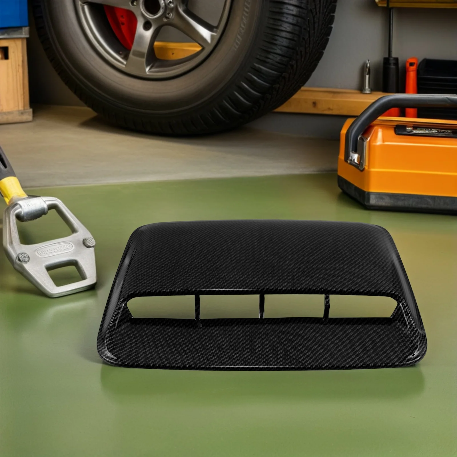 

Car Hood Vent Trim ABS Leaf Shape Decorative Vent Cover Easy Install Car Bonnet Scoop Automotive Hood Air Intake Cover Exterior