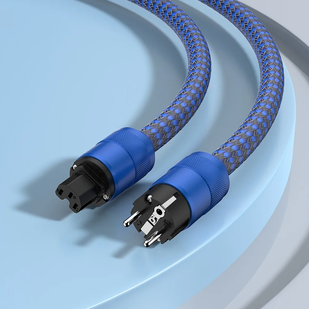 Audiocrast P25 OFC Power cable Hifi Power Cable Hi-end Audiophile European AC Power Cord Cable EU Rhodium Plated Plug