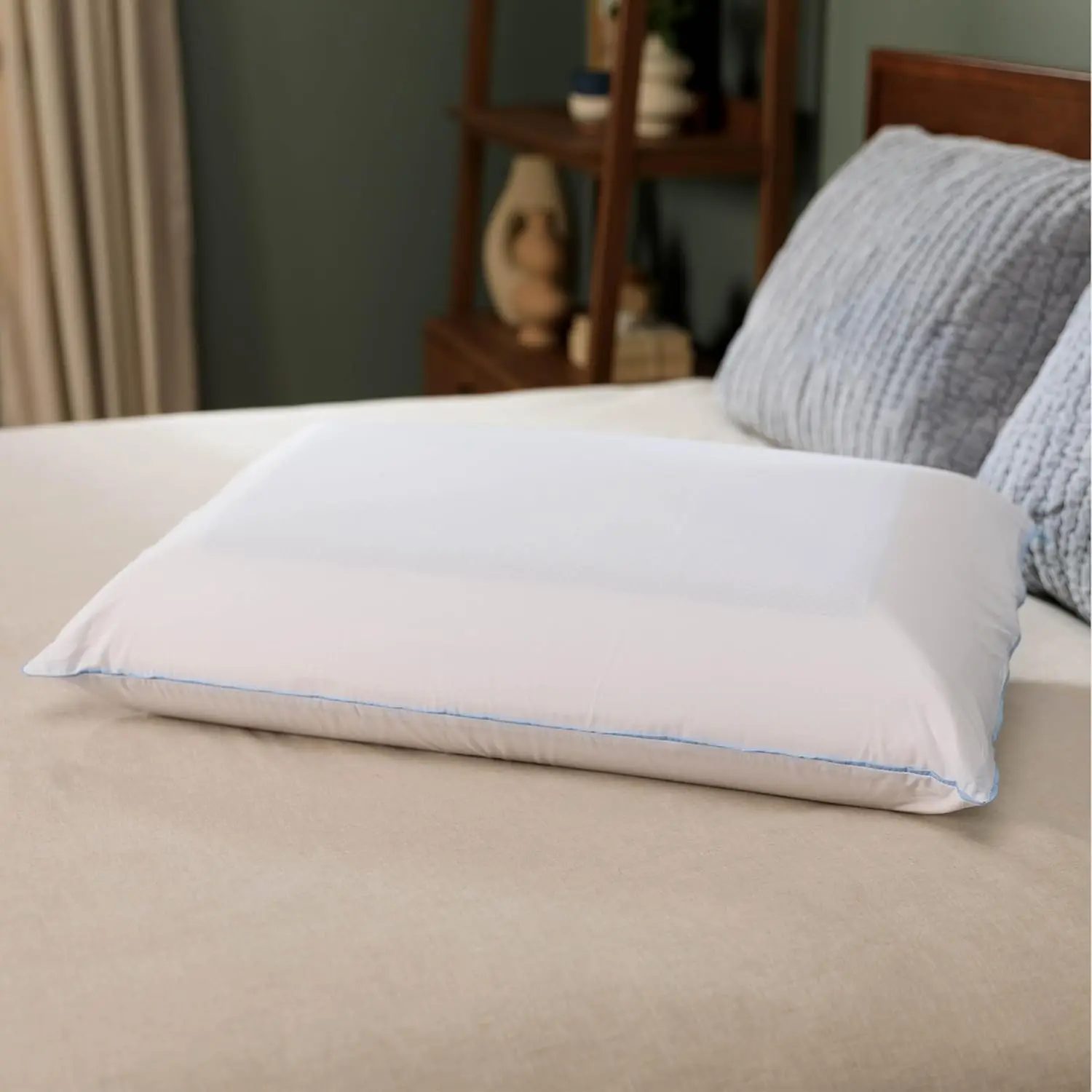 

King Size Cooling Pillow for Neck Pain Relief, Medium Profile, 35x19x6.4 Inches