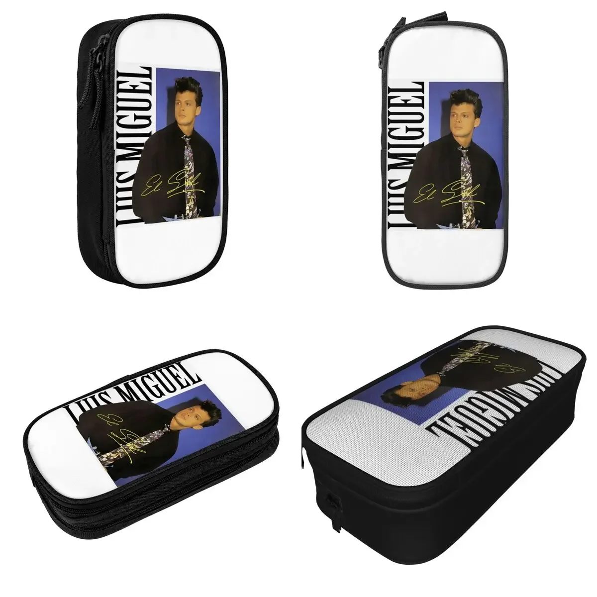 Large Pencil Case Luis Miguel Tour 2024 Office Accessories Mucisian Concert Double Layer Pencil Case Stationery Girl Makeup Bags