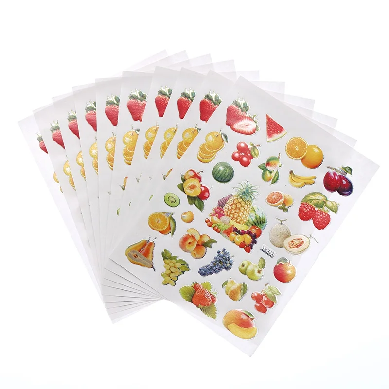 10 Sheets/Pack Moon Fruit Butterfly Animal Car Series Reward Stickers for Primary School Students Praise Stickers