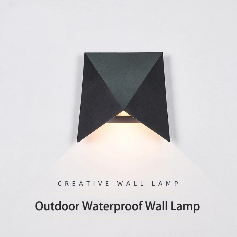 Outdoor Waterproof Wall Lamp LED Wall Lamps Aluminum Black White Wall Light Outdoor Exterior Wall Lighting Decorative Fixtures