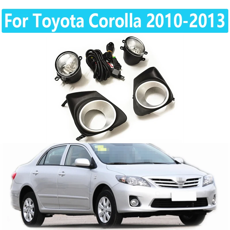 Front Bumper Fog Lights For Toyota Corolla 2010 2011 2012 2013  Left/Right Grille Cover Bezel Grille Cover Switch