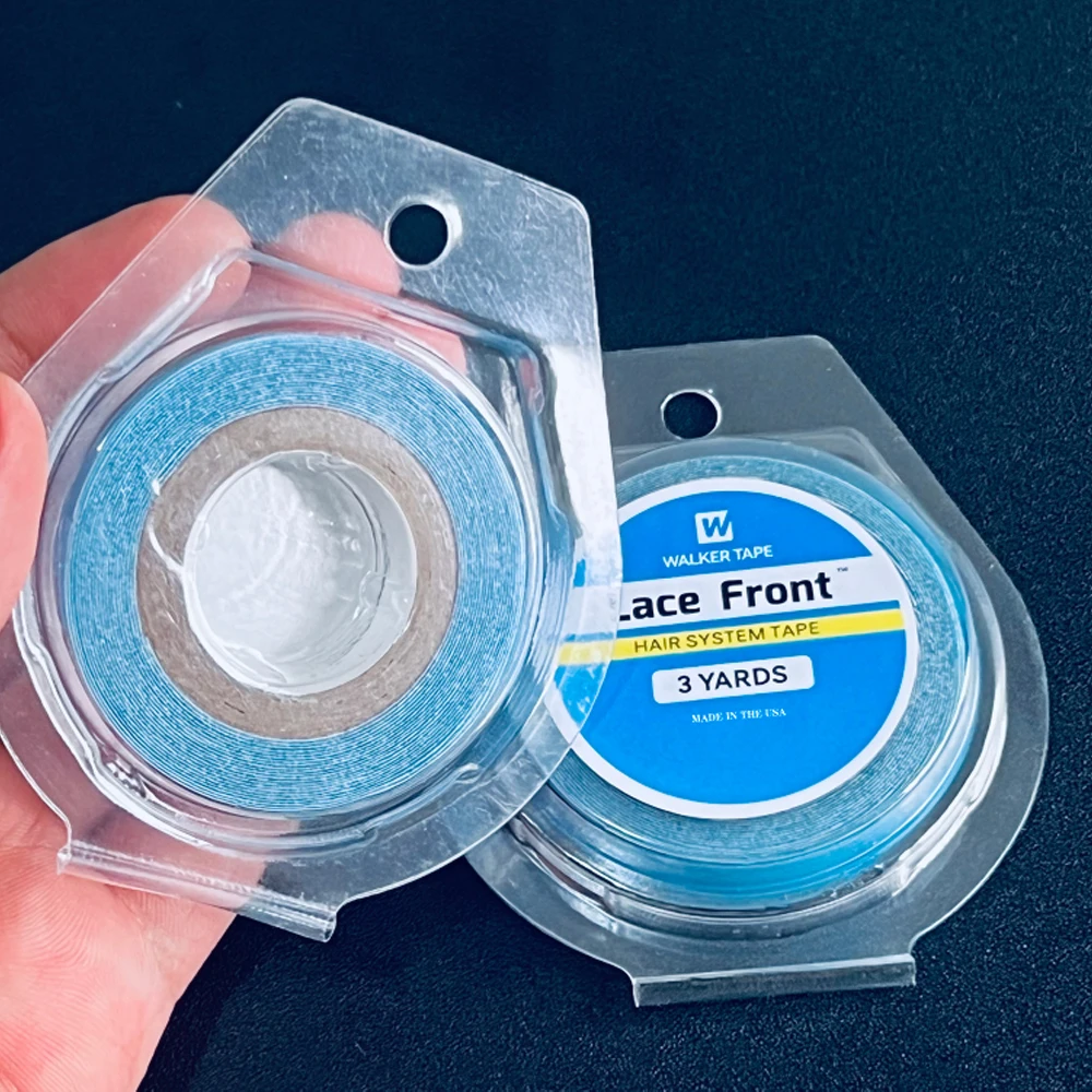 3YARDS Hair SystemsTape For Lace Front Blue Double Sided Wig Tape For Hair Extensions Adhesive Tape Wig Styling Tools