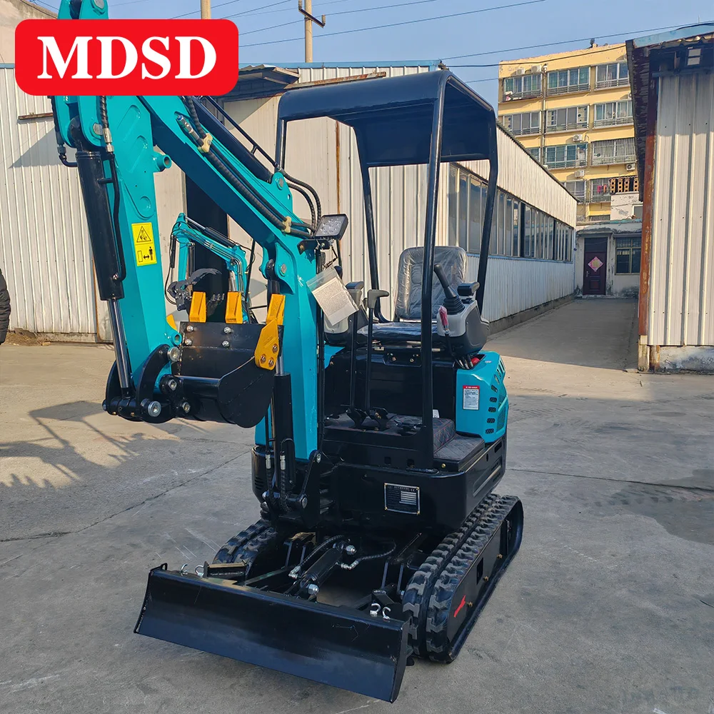 Miniescavadeira de 1,8 toneladas para Kubota Diesel Multiuso Euro 5 EPA CE Escavadeira poderosa certificada para construção de fazenda doméstica