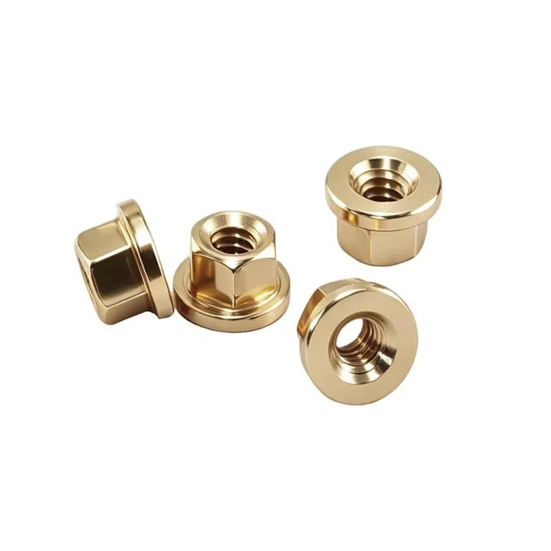 High Density Brass M2 Flange Wheel Hub Lock Nuts Kit Y44A Chassis Weight Increase Upgrade Parts for Axial SCX30 1/30 Mini Rock