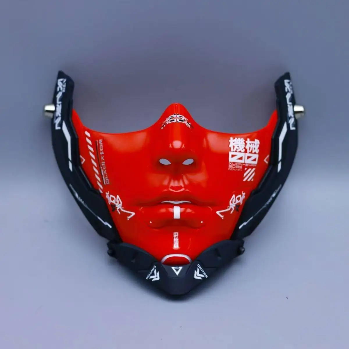 Half face mask technology functional mask creative prop red mechanical sense cos face mask