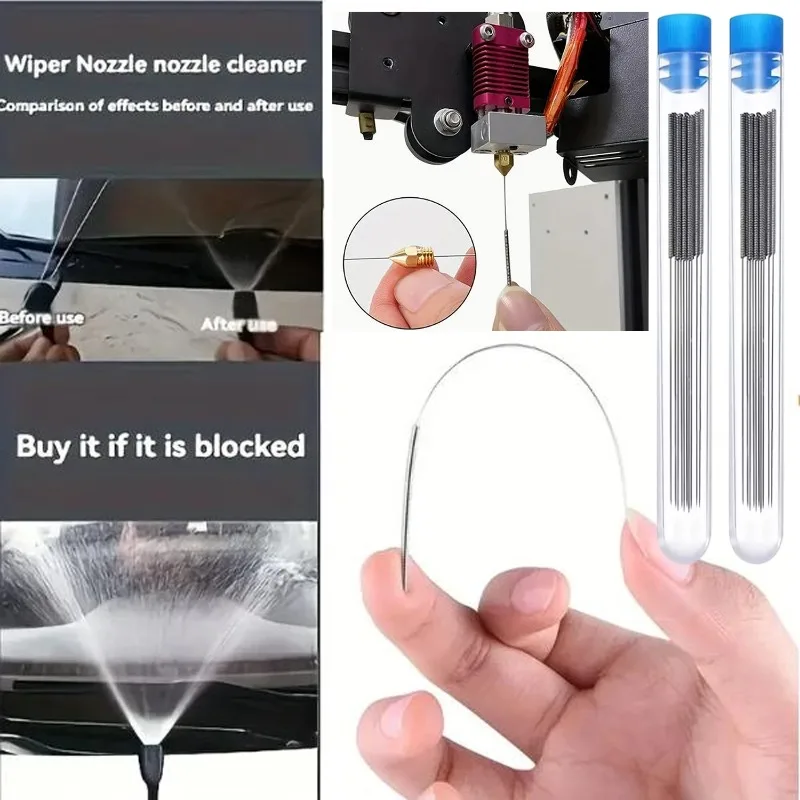 10-30Pcs Stainless Steel Wiper Nozzle Cleaning Kit for Unclog Car Glass 3D Printer JetsGas Stoves Shower Heads Cleaning Needle