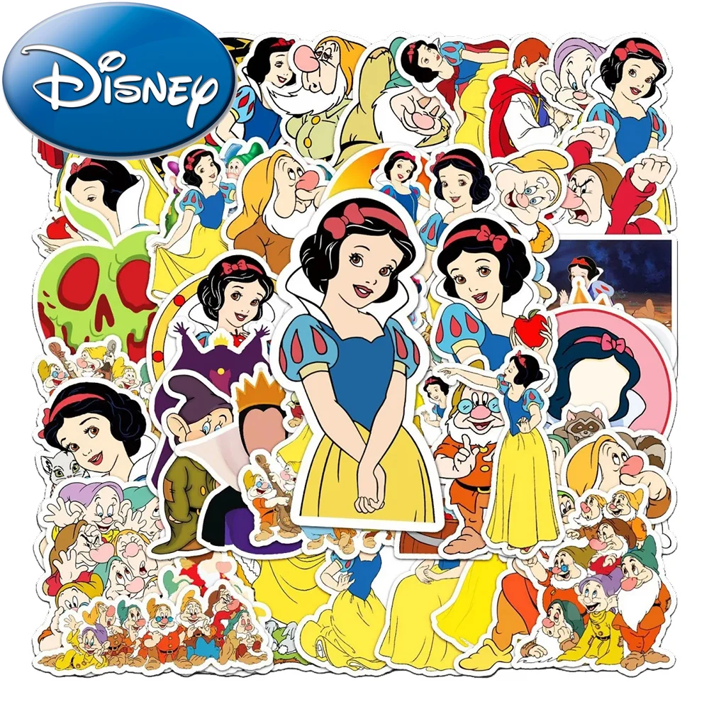 10/30/50pcs Disney Snow White and the Seven Dwarfs Stickers Cute Cartoon Anime Graffiti Sticker Decals for Phone Guitar Luggage