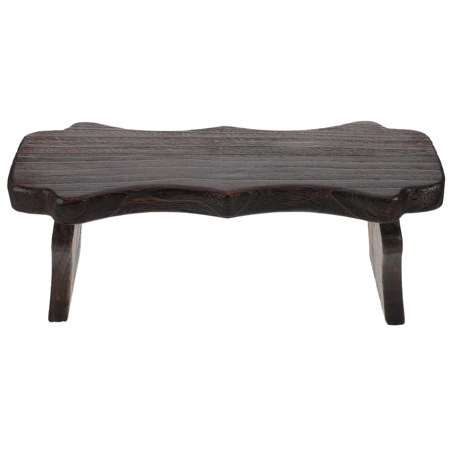 

Solid Wood Small Footstool Low Profile Japanese Vintage Design Tea Room Stool Bay Window Seat Meditation Bench Entryway Step