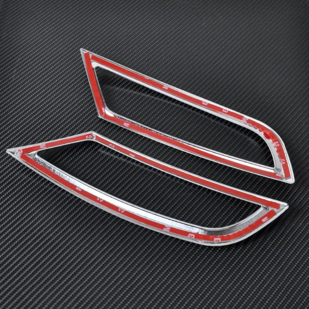 CITALL 2pcs New Chrome Dashboard Air Vent Outlet Cover Trim Garnish for Ford KUGA ESCAPE 2013 2014 2015