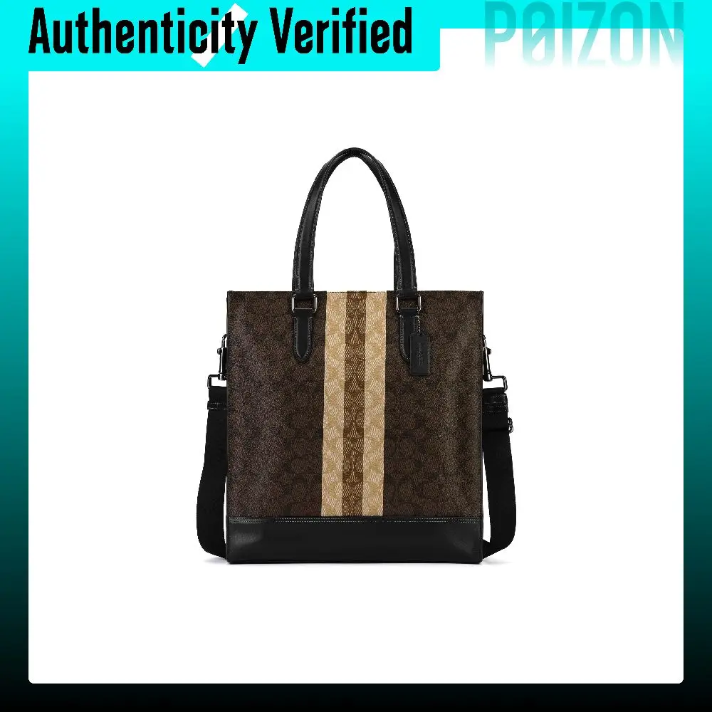 COACH Artificial Leather Tote Bag, Shopping Bag, Crossbody Bag Handbags Large Men's Brown 6707-QBMAA