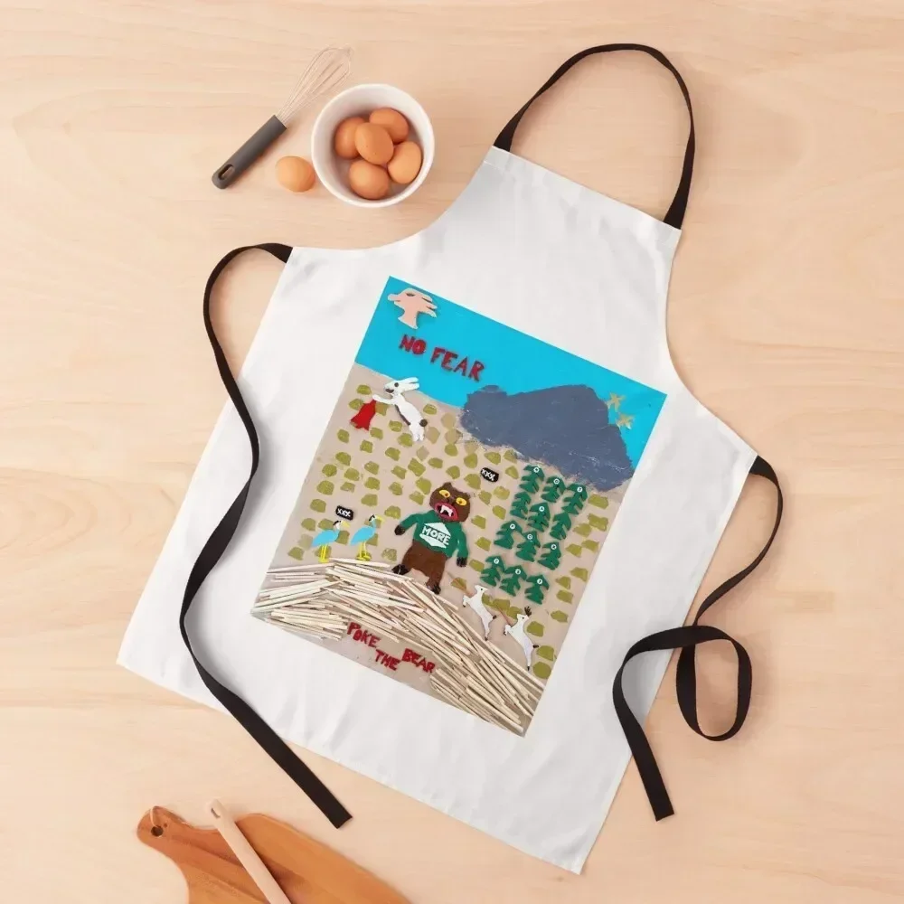 

No fear. Poke the bear. Apron barber uniform Cleaning Products For Home christmas 2025 Home Utensils Apron