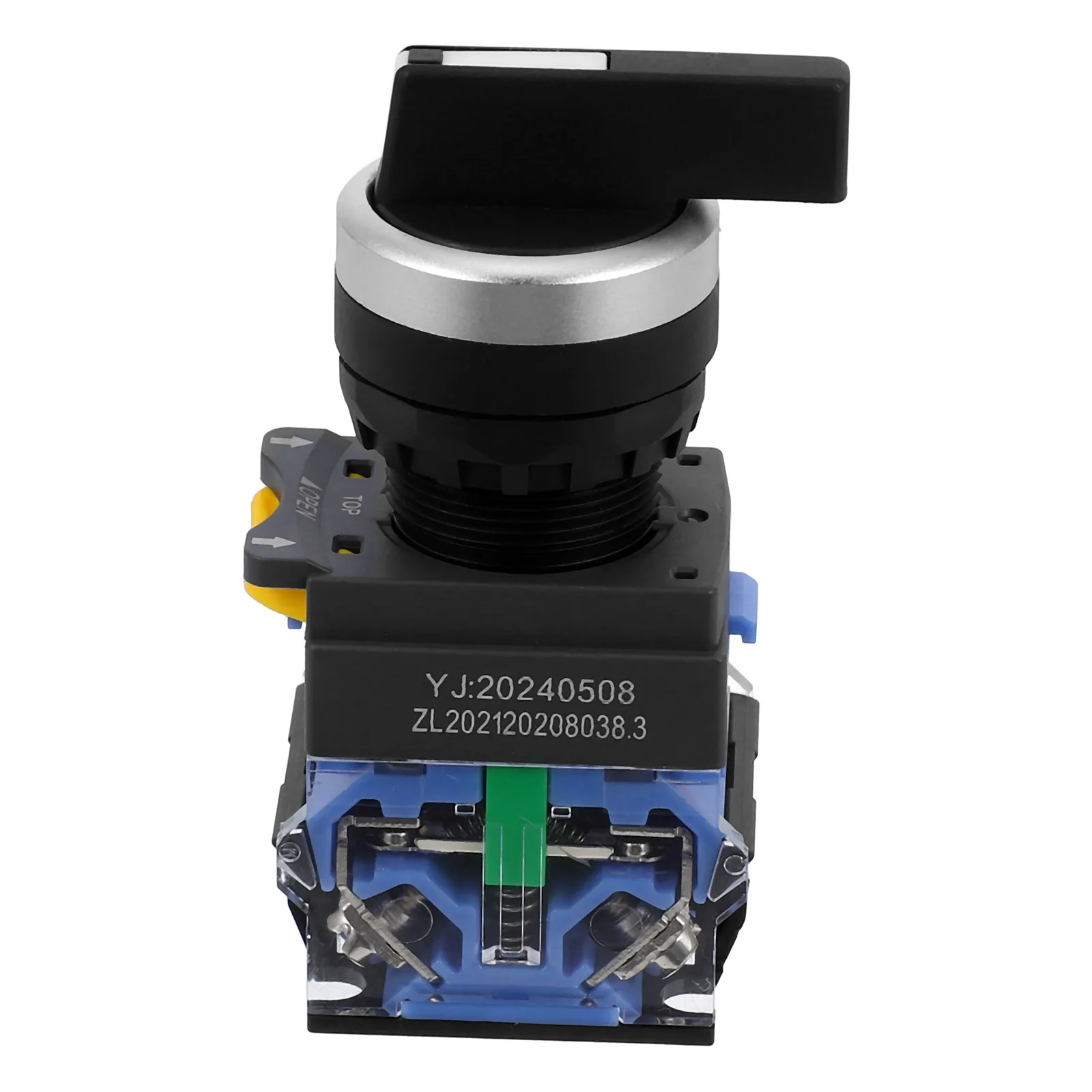 

3-Position Rotary Cam Changeover Switch Silver Alloy Durable Latching Mini Selector Electrical Equipment Replacement