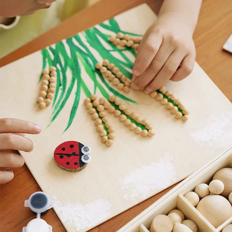 DIY-Malset aus Holz für Kinder – Lernpuzzle zum Ausmalen, Zusammenbauen, Spielzeug, Geschenkset