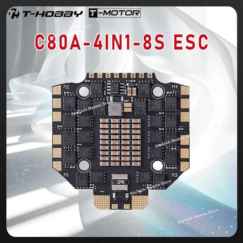 

T-MOTOR T-HOBBY C80A 4IN1 ESC - 4-8S 80A 90A Пик 30,5x30,5 мм BLheli32 Деталь питания FPV