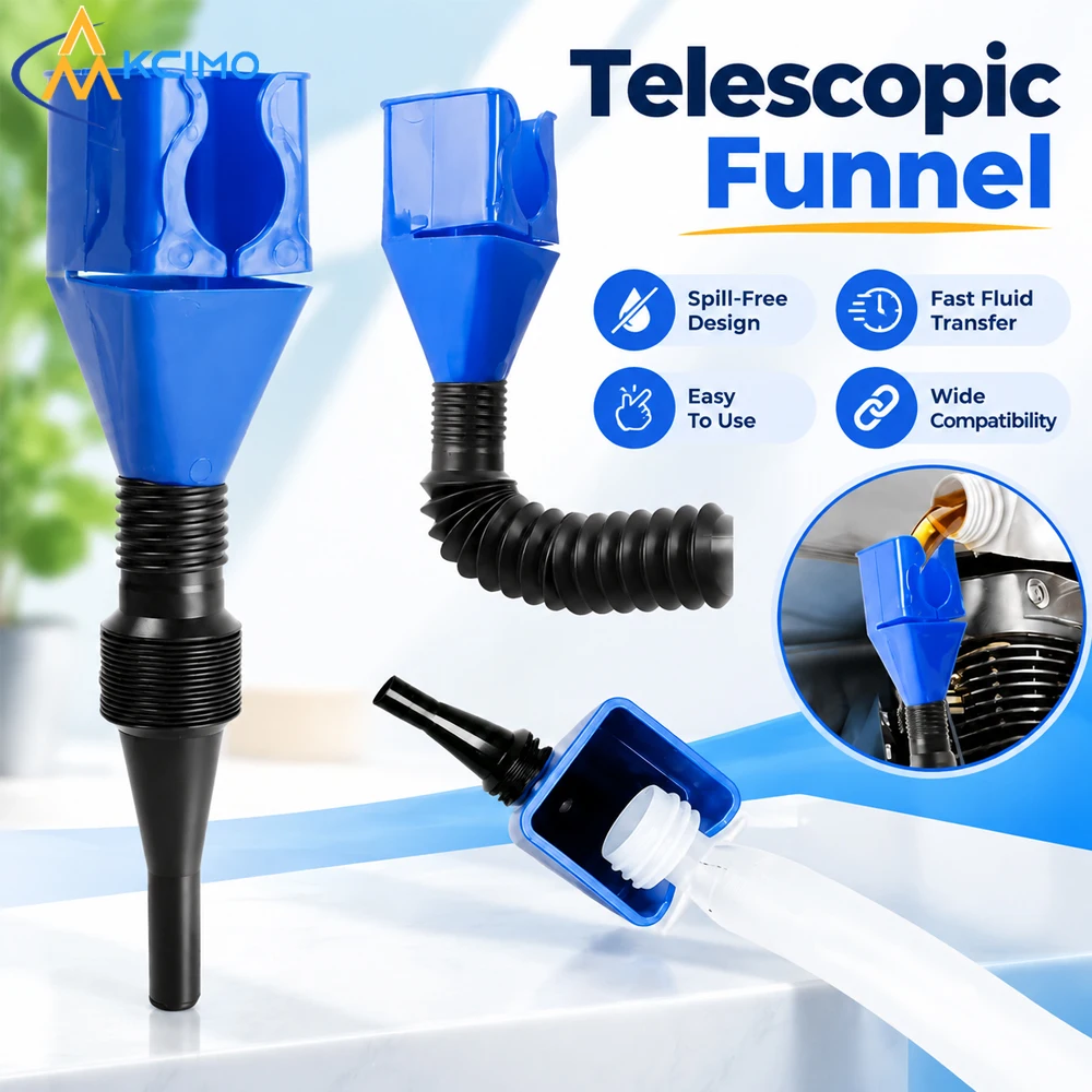 1pc Flexible Telescopic Hose Funnel Spill-Free Multi-Function Auto Transfer Tool for Engine Oil And Coolant Liquid