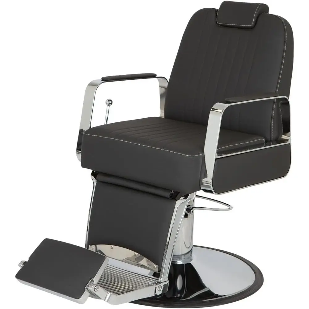 

Professional Heavy-Duty Barber Chair with Adjustable Headrest, Smooth Recline, and Tilt-Out Calf Rest - YLG-8751-1