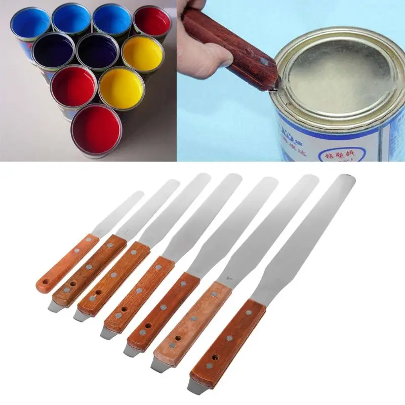Stainless Steel Inking Paint Glue Mixing Knife Draw Spatula Scrape Texture Scraper  Construction Decoration Tools