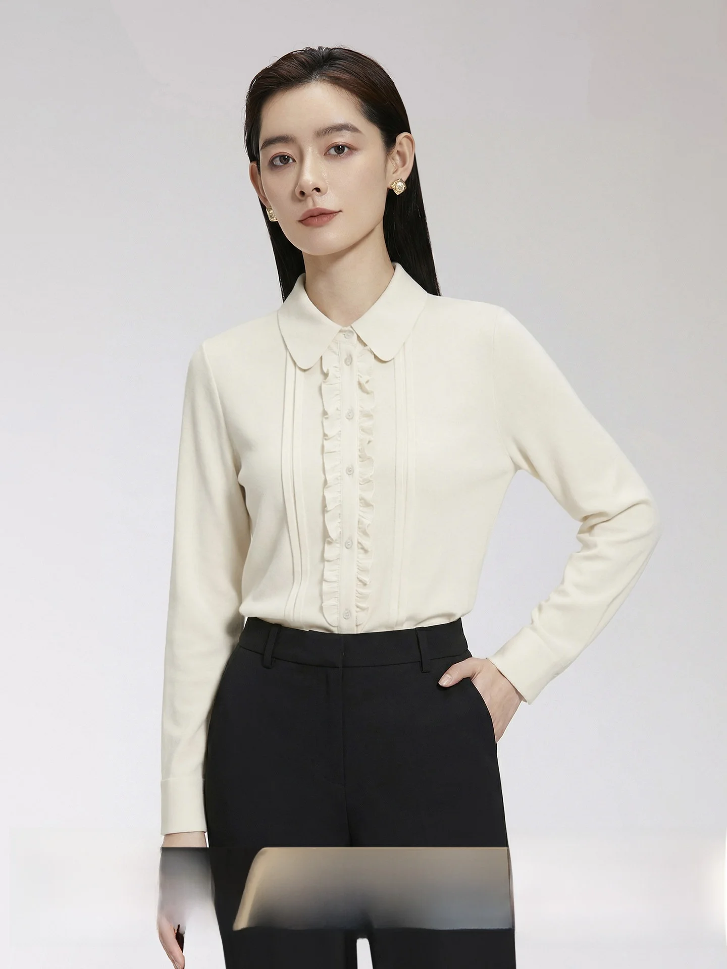 

CVANEA Весна 2026 Женская шелковая рубашка с длинным рукавом, дышащая, комфортная, прямого кроя, для повседневной носки, китайского происхождения