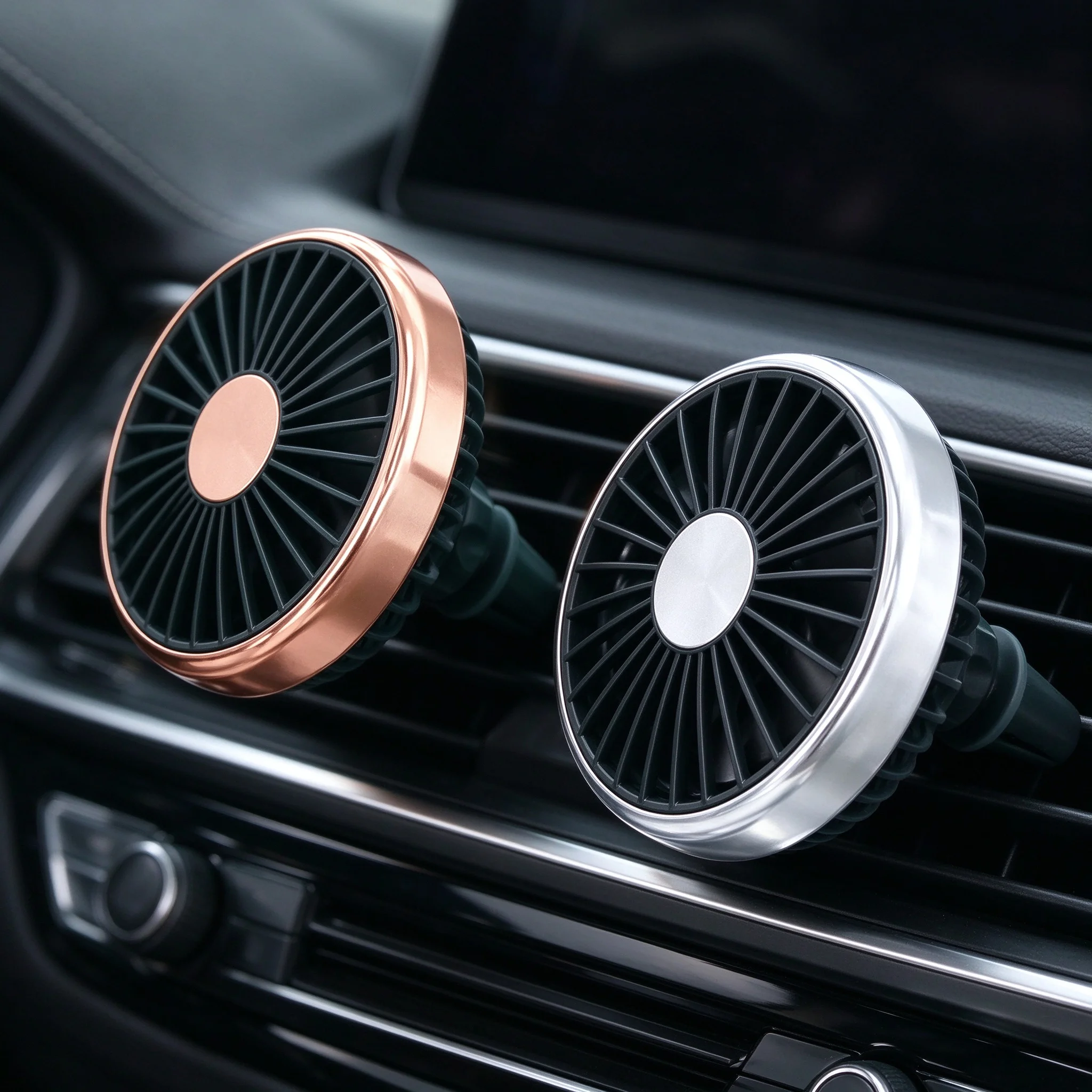 USB Car Air Vent Fan Mini Clip-on Cooling Fan Portable Auto Air Conditioner Fan  for Car Truck SUV Summer Adjustable Speeds