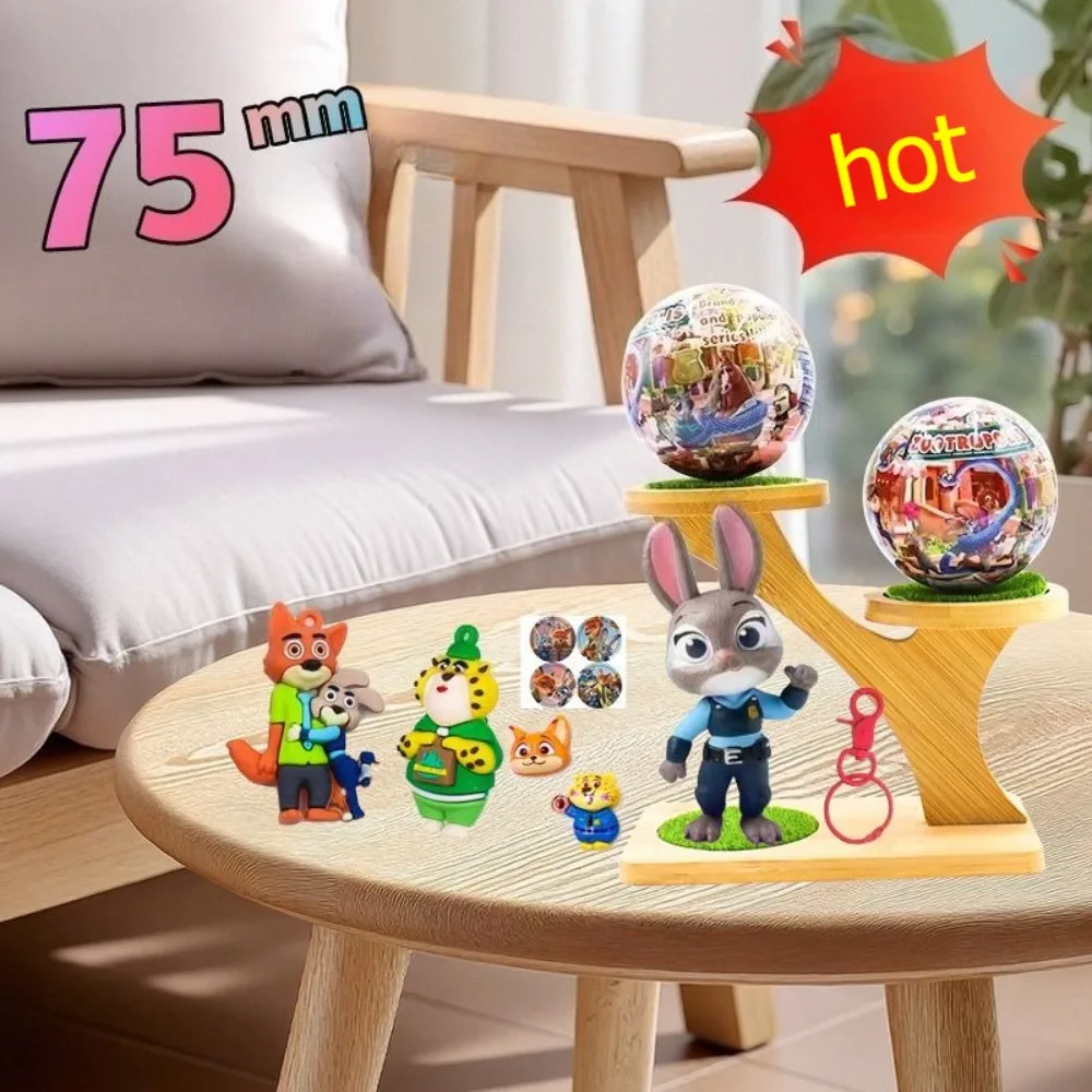 Nouvelles figurines Disney Zootopia, jouets Gashapon, boîte aveugle, personnages de dessins animés Nick et Judy, figurines de jouets, poupées pour les fans, cadeau d'anniversaire pour enfants