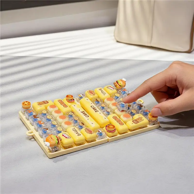 26-Tasten-Tastenkappen-Schlüsselanhänger, Tastatur-Clicker, Rucksackanhänger, Fidget-Tastatur, Anti-Stress-Knopf, Schlüsselring, Taschenanhänger, Geschenk – Detail 8