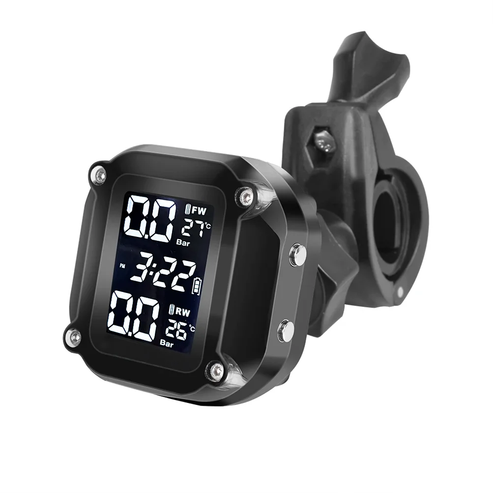 Motorcycle TPMS with 2 External Sensors - usage example