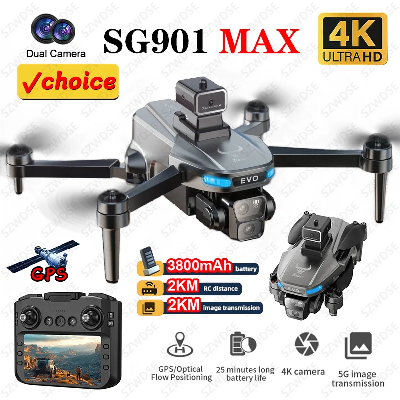 ZLL SG901 MAX Drone Professional 5G Dron Aerial Photography 4K HD Camera Obstacle Avoidance Screen control Quadcopter Toy Gifts