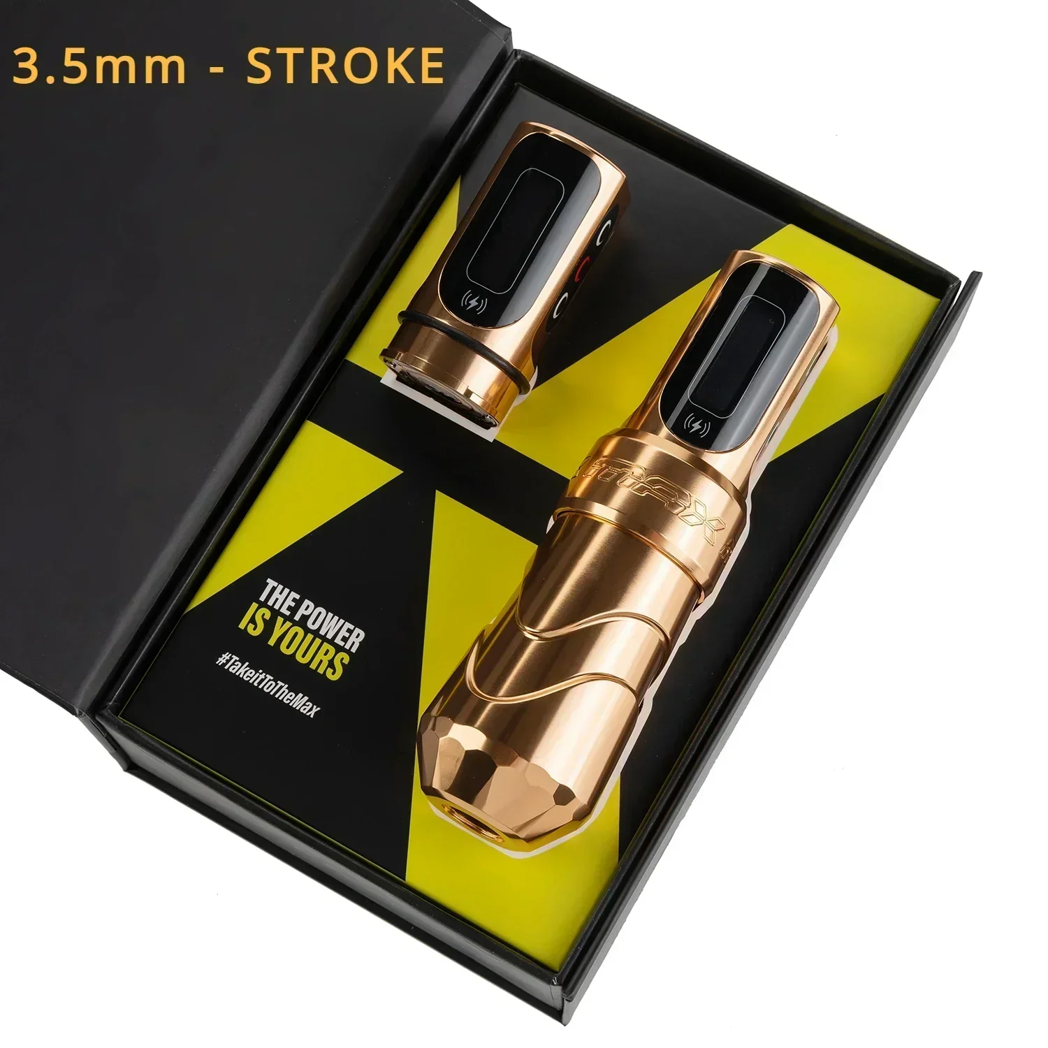 2025 رائجة البيع 3.5/4.0 مللي متر Kurso Ouro Furtivo Com 2 Powerbolt Ii Maquina Tatuagem Caneta 12 فولت 12000 دورة في الدقيقة محرك Coreless Bateria Gra