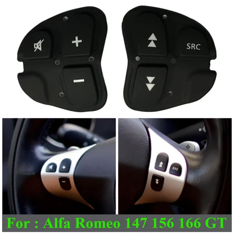 High Quality New Multi Function Audio Button Push Rubber Steering Wheel Suitable For Alfa Romeo 147 156 166 GT Car Accessories