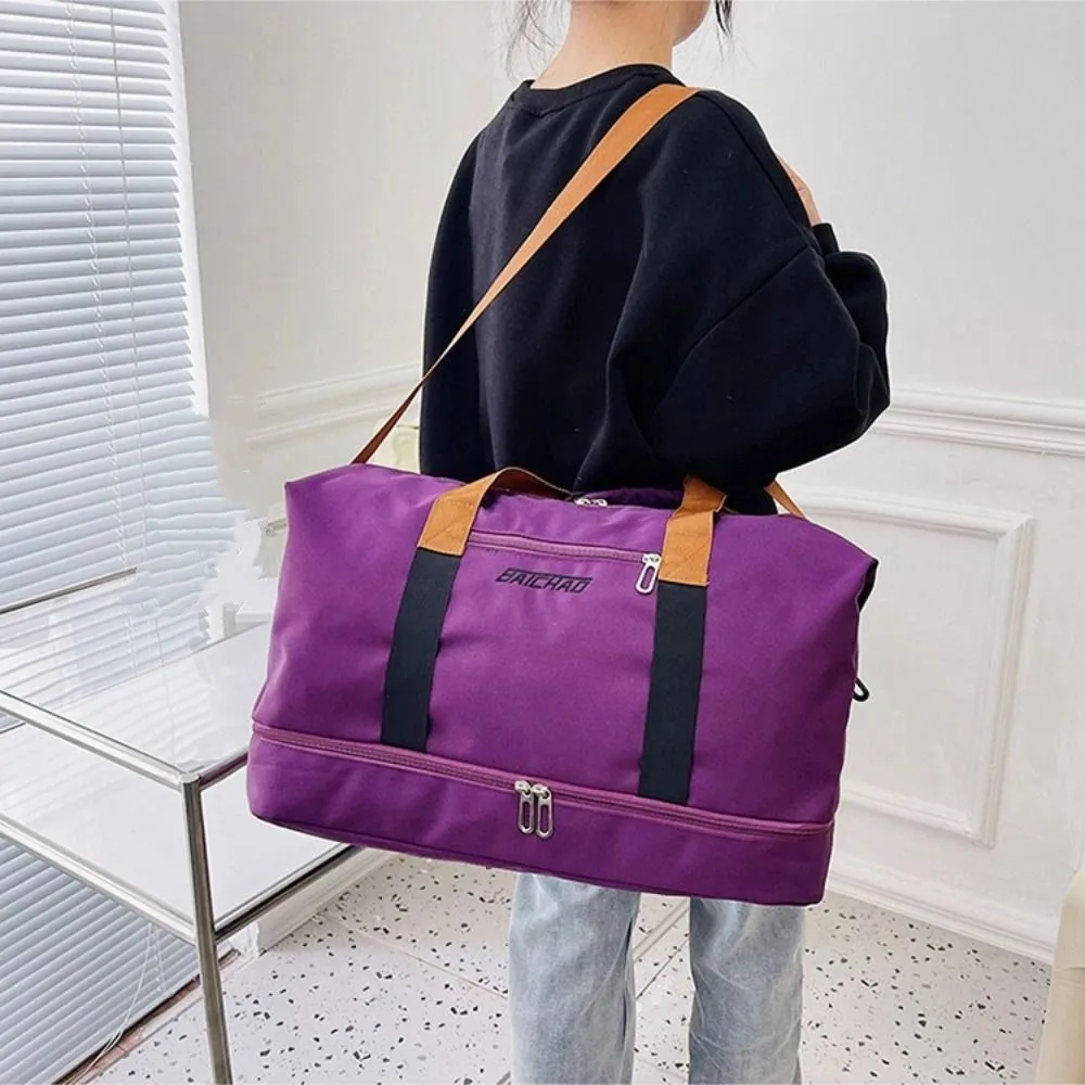 

Trendy Large Capacity Travel Duffle Bag Handheld Business Trip Travel Luggage Bag Waterproof Sports Messenger Bag Men