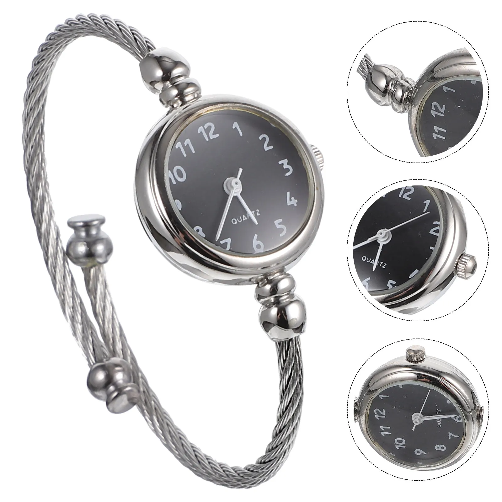 

Женские кварцевые часы, черные модные наручные часы с браслетом, элегантный подарок на День святого Валентина, Рождество, Новый год, день рождения, День матери