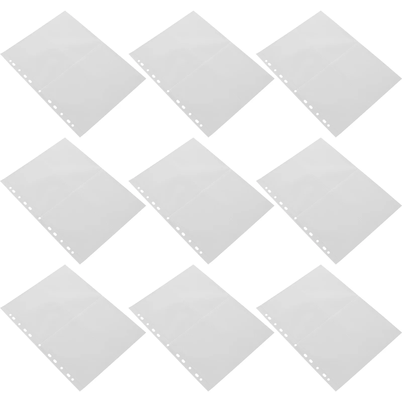 40Pcs Clear A4 Photo Album Refill Pages 4-Pocket Loose-Leaf Transparent Plastic Protector Sheets for Photos view 5