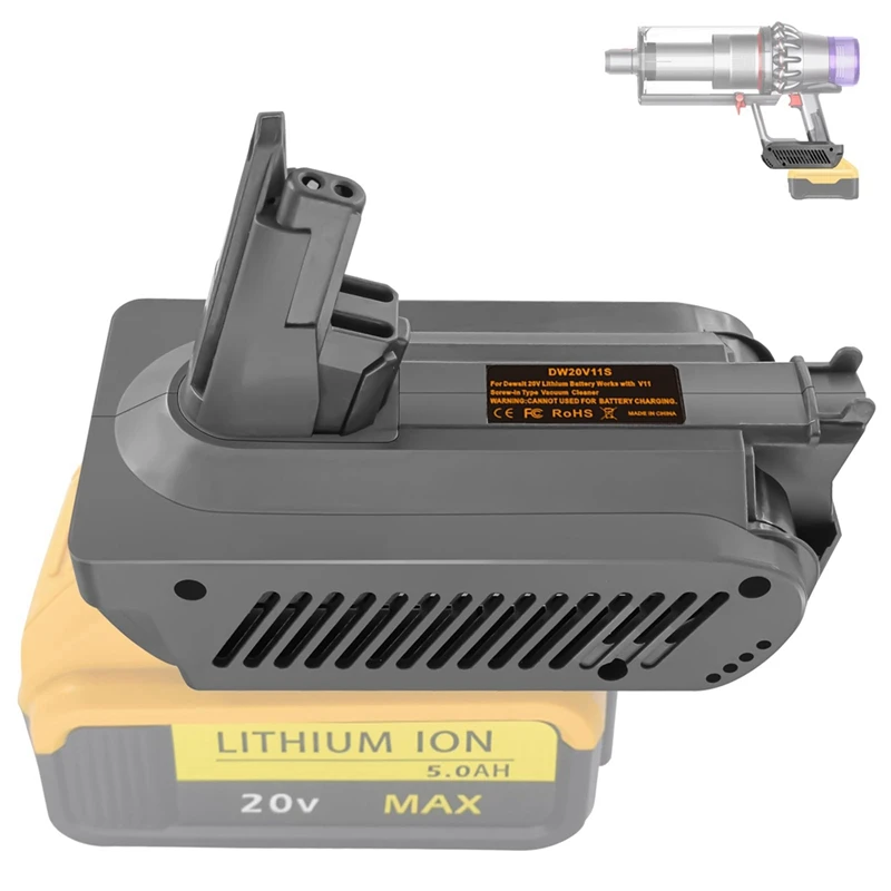 Imagem -04 - Adaptador de Bateria Dyson Aspirador Dyson V11 Sv15 Dewalt 20v Li-ion Funciona com a Série V11 Dw20v11s