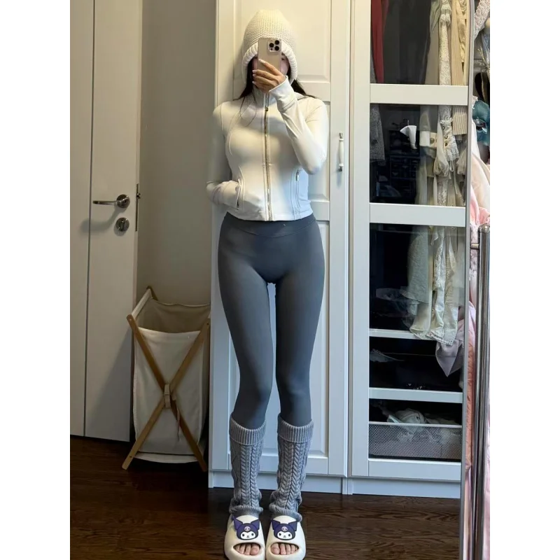 

Lemon Women Cropped Define Stand Neck Jacke Lightweight Breathable High Elastic Tight Sports Stand Neck Coat Outdoor Fitness Top