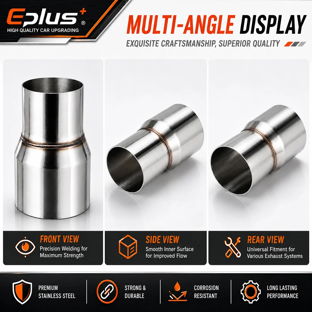 OD-Abmessung 32-66mm Edelstahl Auspuff Gerader Reduzieradapter Universeller Schweißanschluss für Auto und Motorrad – Detail 3