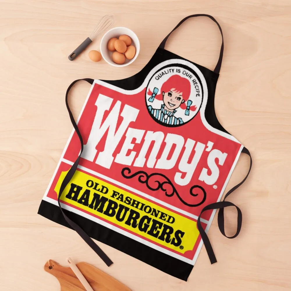 

Wendy's retro old Fashioned Hamburgers Apron chef for man bib Apron