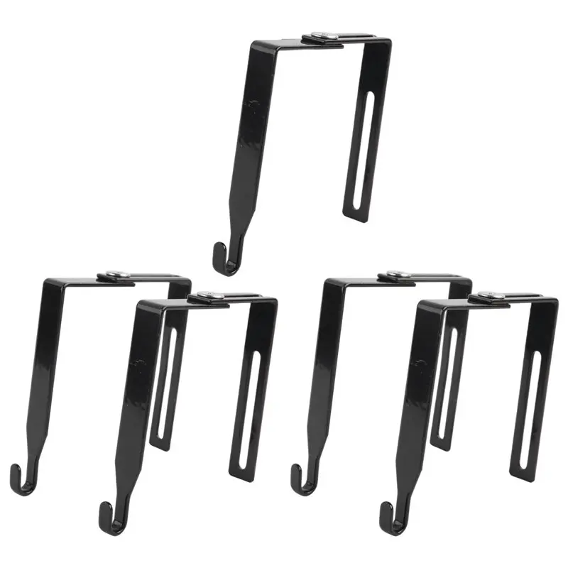 A84E-Adjustable Outdoor Light String Hooks, 5 Pieces For 3.2 To 6 Inch Concrete Cinder Block Wall And Fence Installation Hanger