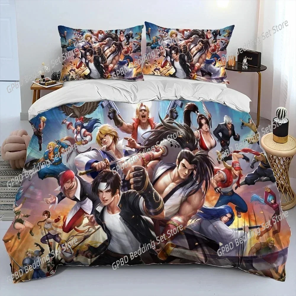 King of Fighters Retro Game 3D NEW Duvet Cover Pillowcase Bedding Set Adult Girl Bedroom Decoration Children Single Double Large 5