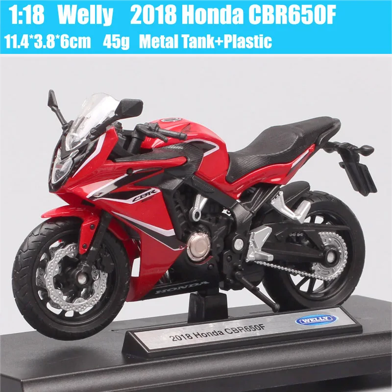 Welly 1/18 Scale Honda X adv CB1000R CBR650F NC750S Gold Wing CR250R Hornet Motorcycle Model Diecast Toy Bike Replicas