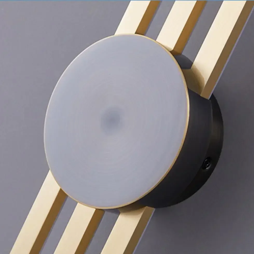 خطوط هندسية الألومنيوم الذهب الأسود وحدة إضاءة LED جداريّة مصباح إضاءة المطعم غرفة نوم دراسة استوديو تركيبات الإضاءة ديكور الغرفة #5