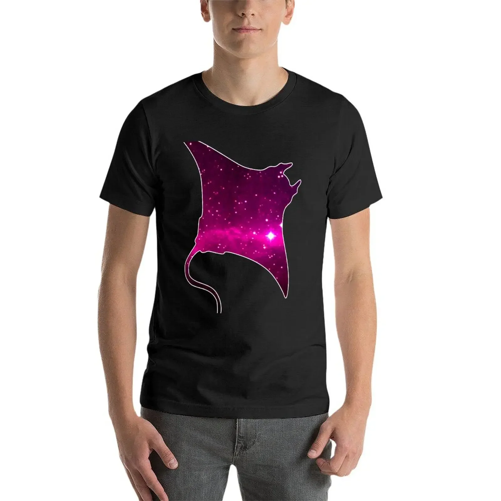 Space Manta Ray 2 T-shirt for a boy Short sleeve tee mens graphic t-shirts big and tall image 4