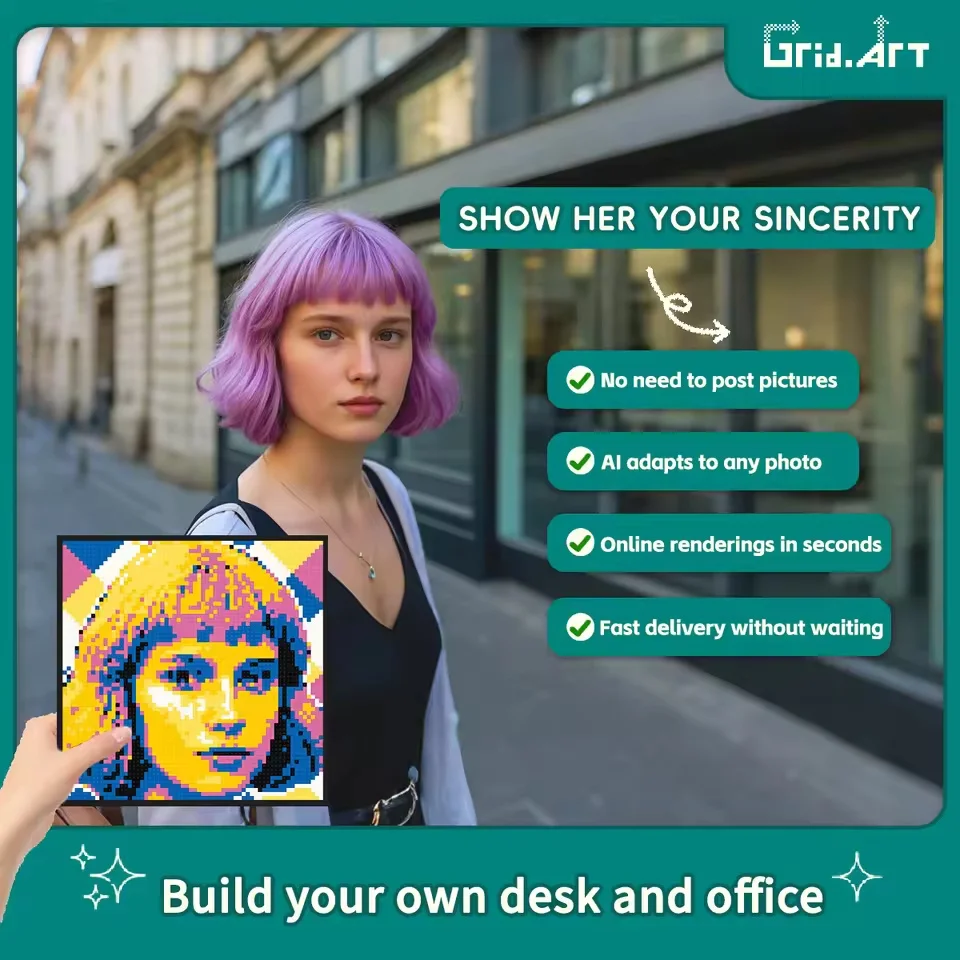 Portrait Customized Picture Ai Building Block Puzzle Pixel Drawing Album Home Decoration Christmas Birthday Gifts For Kids Adult