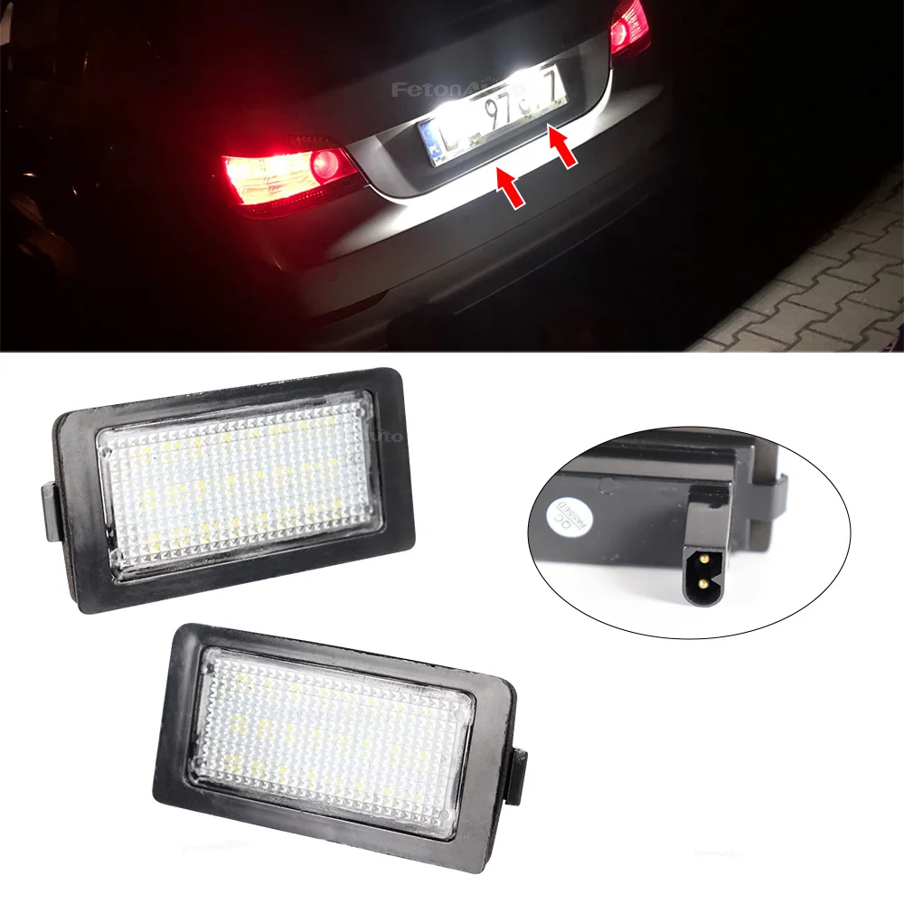 LED No Error License Plate Light  White Tag Plate Lamp For BMW E38 7 Series 728i 730i 730d 740i 740d 740iL 750i 750iL 1995-2001